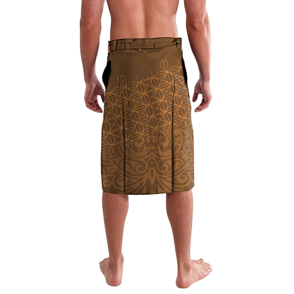 Vanuatu Coconut Crab Lavalava Ni-Van Tropical Leaves With Sand Drawing Art LT14 - Polynesian Pride