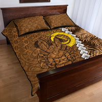 Vanuatu Coconut Crab Quilt Bed Set Ni-Van Tropical Leaves With Sand Drawing Art LT14 - Polynesian Pride