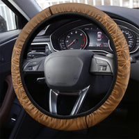 Vanuatu Coconut Crab Steering Wheel Cover Ni-Van Tropical Leaves With Sand Drawing Art LT14 - Polynesian Pride
