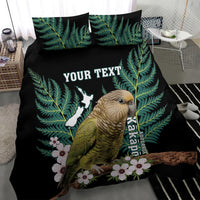 Personalised New Zealand Kakapo Bedding Set Aotearoa Fern With Manuka LT14 - Polynesian Pride
