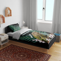 Personalised New Zealand Kakapo Bedding Set Aotearoa Fern With Manuka LT14 - Polynesian Pride