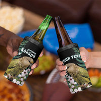 Personalised New Zealand Kakapo 4 in 1 Can Cooler Tumbler Aotearoa Fern With Manuka
