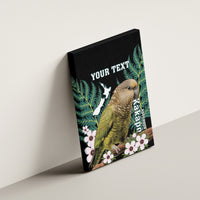 Personalised New Zealand Kakapo Canvas Wall Art Aotearoa Fern With Manuka LT14 - Polynesian Pride