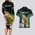 Personalised New Zealand Kakapo Couples Matching Long Sleeve Bodycon Dress and Hawaiian Shirt Aotearoa Fern With Manuka