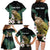 Personalised New Zealand Kakapo Family Matching Long Sleeve Bodycon Dress and Hawaiian Shirt Aotearoa Fern With Manuka