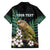 Personalised New Zealand Kakapo Family Matching Long Sleeve Bodycon Dress and Hawaiian Shirt Aotearoa Fern With Manuka