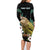 Personalised New Zealand Kakapo Family Matching Long Sleeve Bodycon Dress and Hawaiian Shirt Aotearoa Fern With Manuka