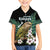 Personalised New Zealand Kakapo Family Matching Off The Shoulder Long Sleeve Dress and Hawaiian Shirt Aotearoa Fern With Manuka