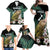 Personalised New Zealand Kakapo Family Matching Off Shoulder Maxi Dress and Hawaiian Shirt Aotearoa Fern With Manuka