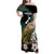 Personalised New Zealand Kakapo Family Matching Off Shoulder Maxi Dress and Hawaiian Shirt Aotearoa Fern With Manuka