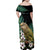 Personalised New Zealand Kakapo Family Matching Off Shoulder Maxi Dress and Hawaiian Shirt Aotearoa Fern With Manuka