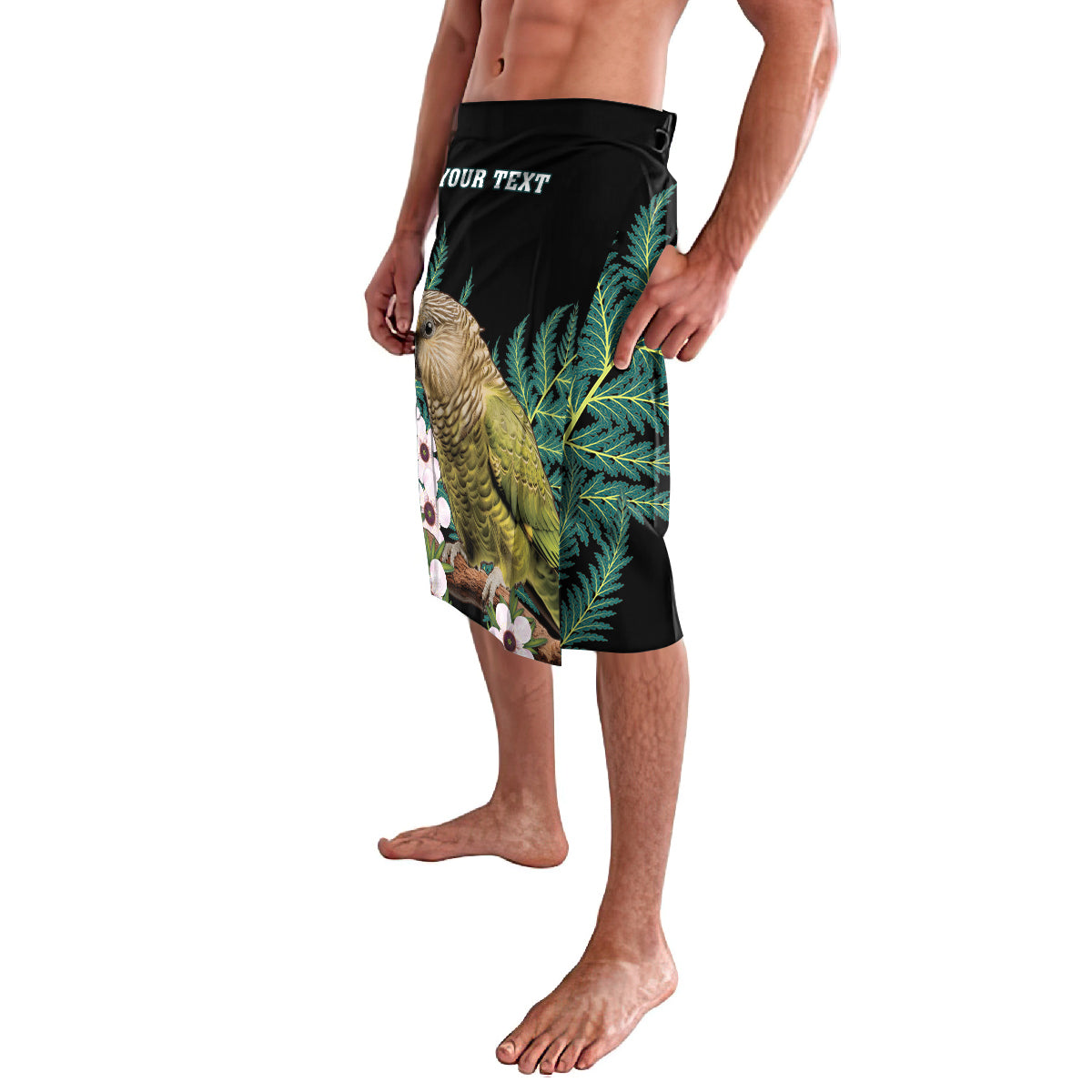 Personalised New Zealand Kakapo Lavalava Aotearoa Fern With Manuka LT14 - Polynesian Pride