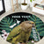 Personalised New Zealand Kakapo Round Carpet Aotearoa Fern With Manuka