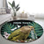 Personalised New Zealand Kakapo Round Carpet Aotearoa Fern With Manuka