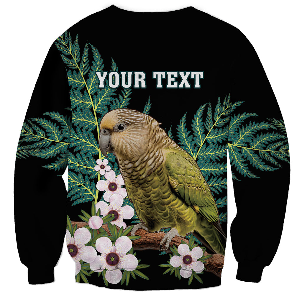 Personalised New Zealand Kakapo Sweatshirt Aotearoa Fern With Manuka LT14 - Polynesian Pride