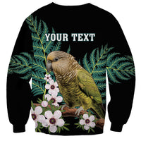 Personalised New Zealand Kakapo Sweatshirt Aotearoa Fern With Manuka LT14 - Polynesian Pride