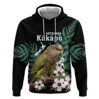 Personalised New Zealand Kakapo Zip Hoodie Aotearoa Fern With Manuka