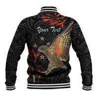 Personalised New Zealand Kea Baseball Jacket Nestor Notabilis With Harakeke Maori Pattern LT14 - Polynesian Pride