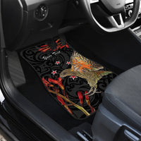 Personalised New Zealand Kea Car Mats Nestor Notabilis With Harakeke Maori Pattern LT14 - Polynesian Pride