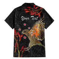 Personalised New Zealand Kea Family Matching Mermaid Dress and Hawaiian Shirt Nestor Notabilis With Harakeke Maori Pattern