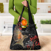 Personalised New Zealand Kea Grocery Bag Nestor Notabilis With Harakeke Maori Pattern LT14 - Polynesian Pride