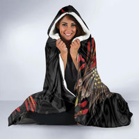 Personalised New Zealand Kea Hooded Blanket Nestor Notabilis With Harakeke Maori Pattern LT14 - Polynesian Pride