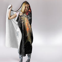 Personalised New Zealand Kea Hooded Blanket Nestor Notabilis With Harakeke Maori Pattern LT14 - Polynesian Pride
