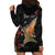 Personalised New Zealand Kea Hoodie Dress Nestor Notabilis With Harakeke Maori Pattern