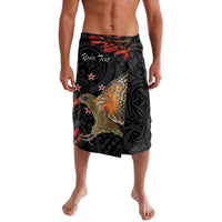 Personalised New Zealand Kea Lavalava Nestor Notabilis With Harakeke Maori Pattern LT14 Black - Polynesian Pride