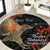 Personalised New Zealand Kea Round Carpet Nestor Notabilis With Harakeke Maori Pattern