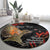 Personalised New Zealand Kea Round Carpet Nestor Notabilis With Harakeke Maori Pattern