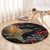 Personalised New Zealand Kea Round Carpet Nestor Notabilis With Harakeke Maori Pattern