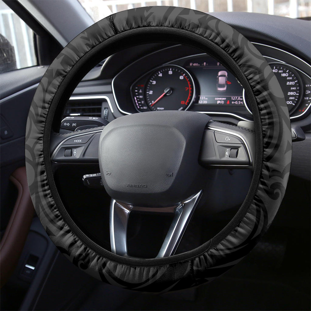 New Zealand Kea Steering Wheel Cover Nestor Notabilis With Harakeke Maori Pattern LT14 - Polynesian Pride
