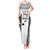 Custom Fiji Tapa Rugby Tank Maxi Dress Flying Fijian Black And White Version