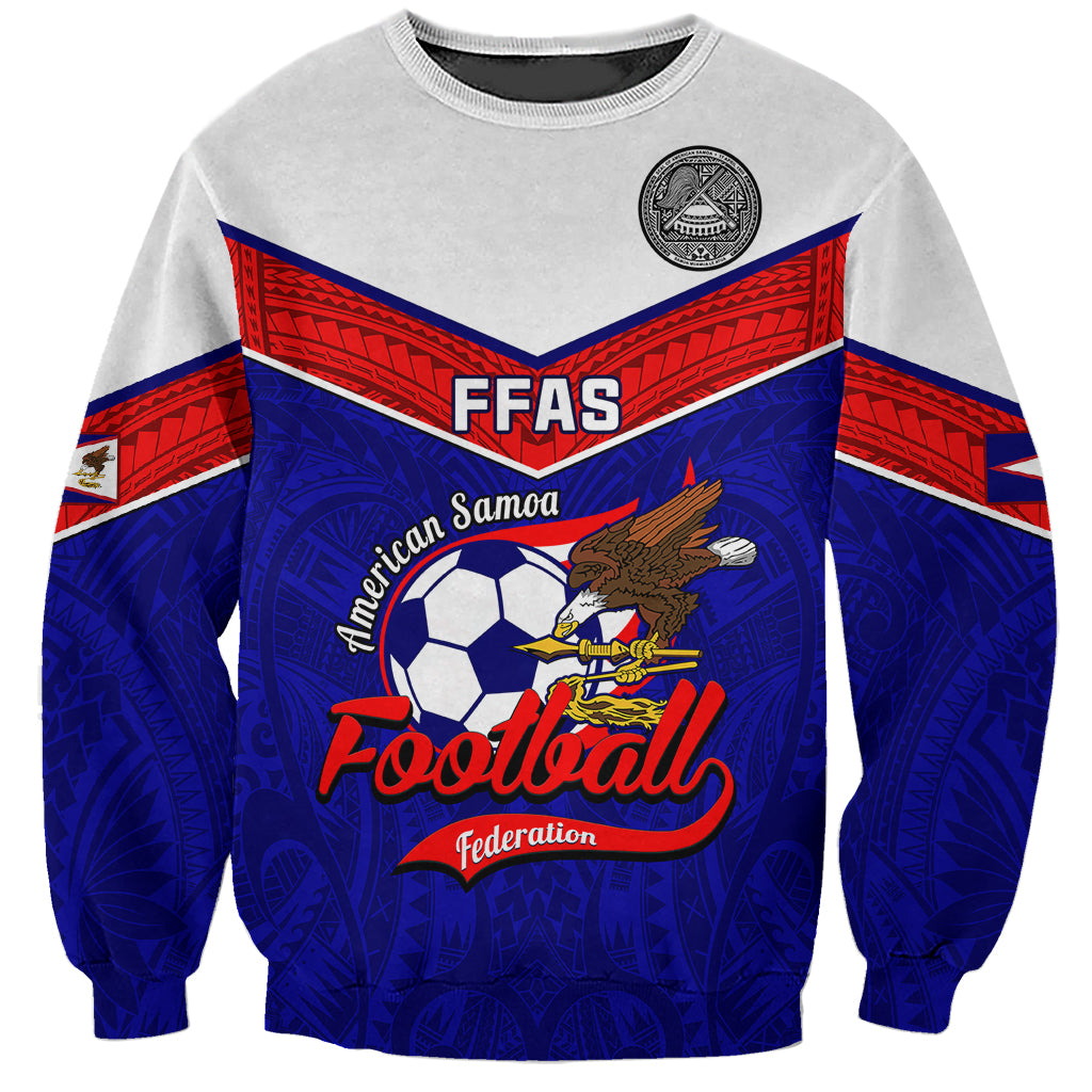 American Samoa Football Sweatshirt Polynesian Sporty Style LT14 Unisex Blue - Polynesian Pride