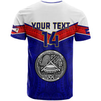 Custom American Samoa Football T Shirt Polynesian Sporty Style LT14 - Polynesian Pride