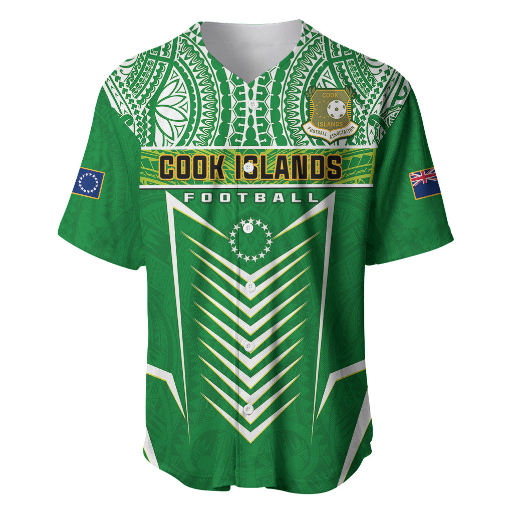 Cook Islands Football Baseball Jersey Go Kuki Airani Polynesian Sporty Style LT14 Green - Polynesian Pride