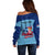 Fiji Football Off Shoulder Sweater Fijian Tapa Pattern Sporty Style LT14 - Polynesian Pride