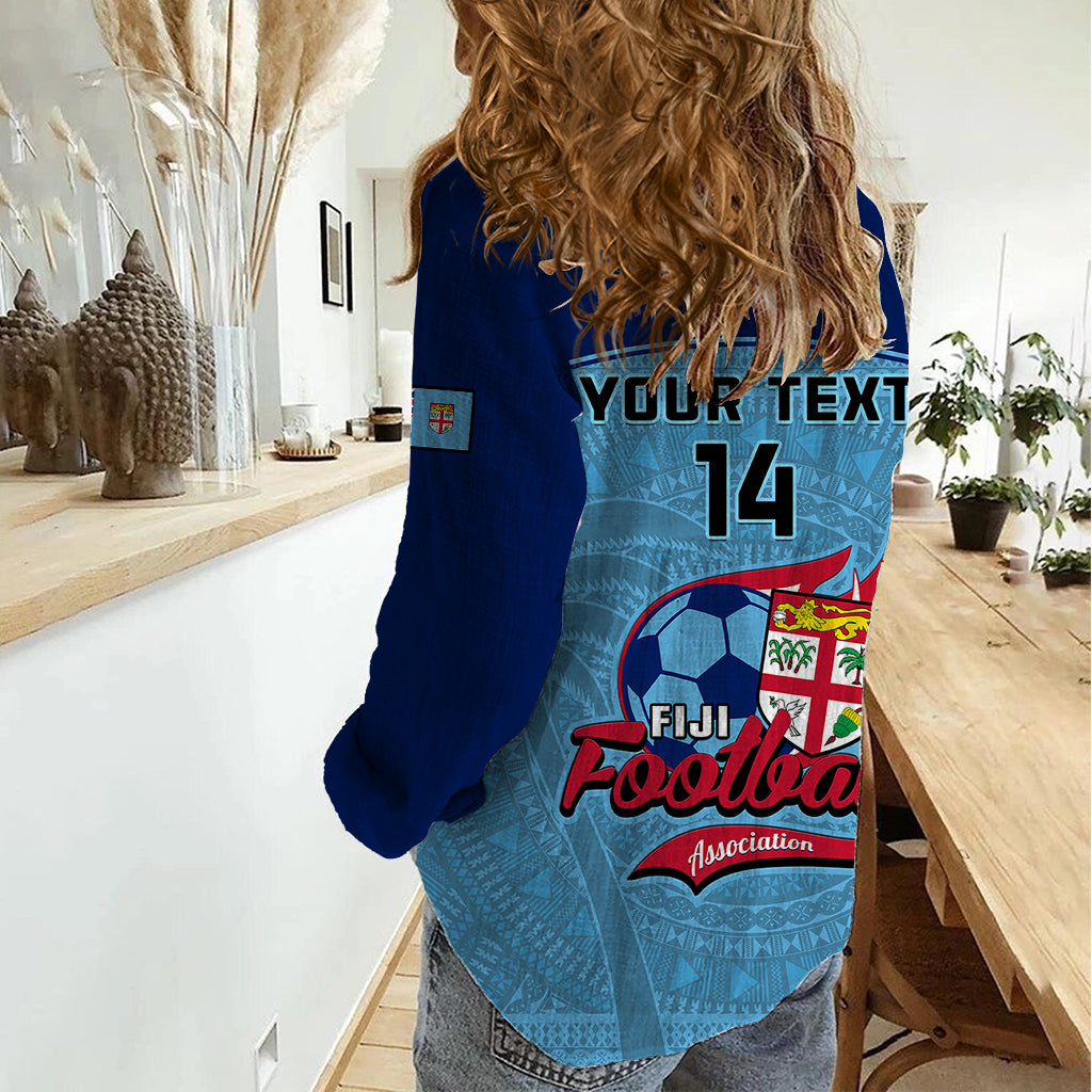 Personalised Fiji Football Women Casual Shirt Fijian Tapa Pattern Sporty Style LT14 - Polynesian Pride