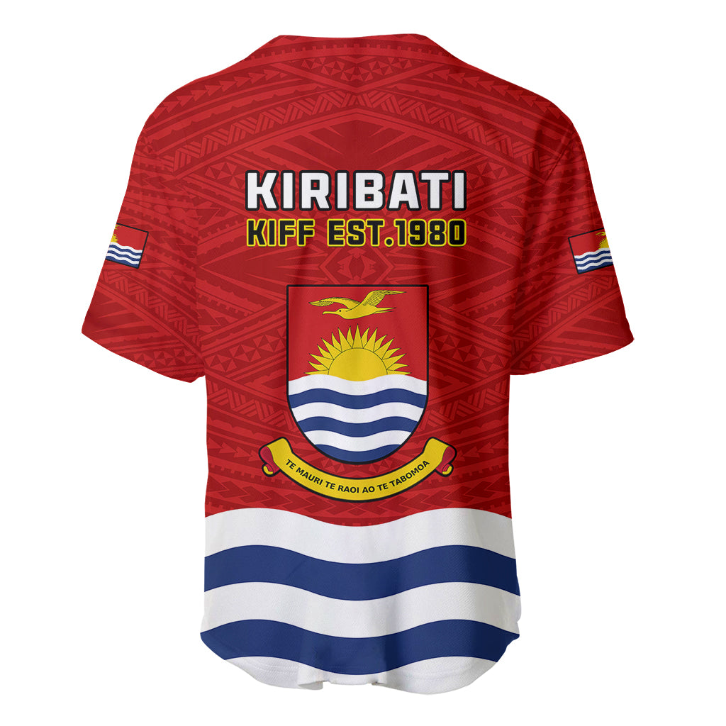 Kiribati Football Baseball Jersey Polynesian Pattern Mix Kiribatian Flag LT14 - Polynesian Pride