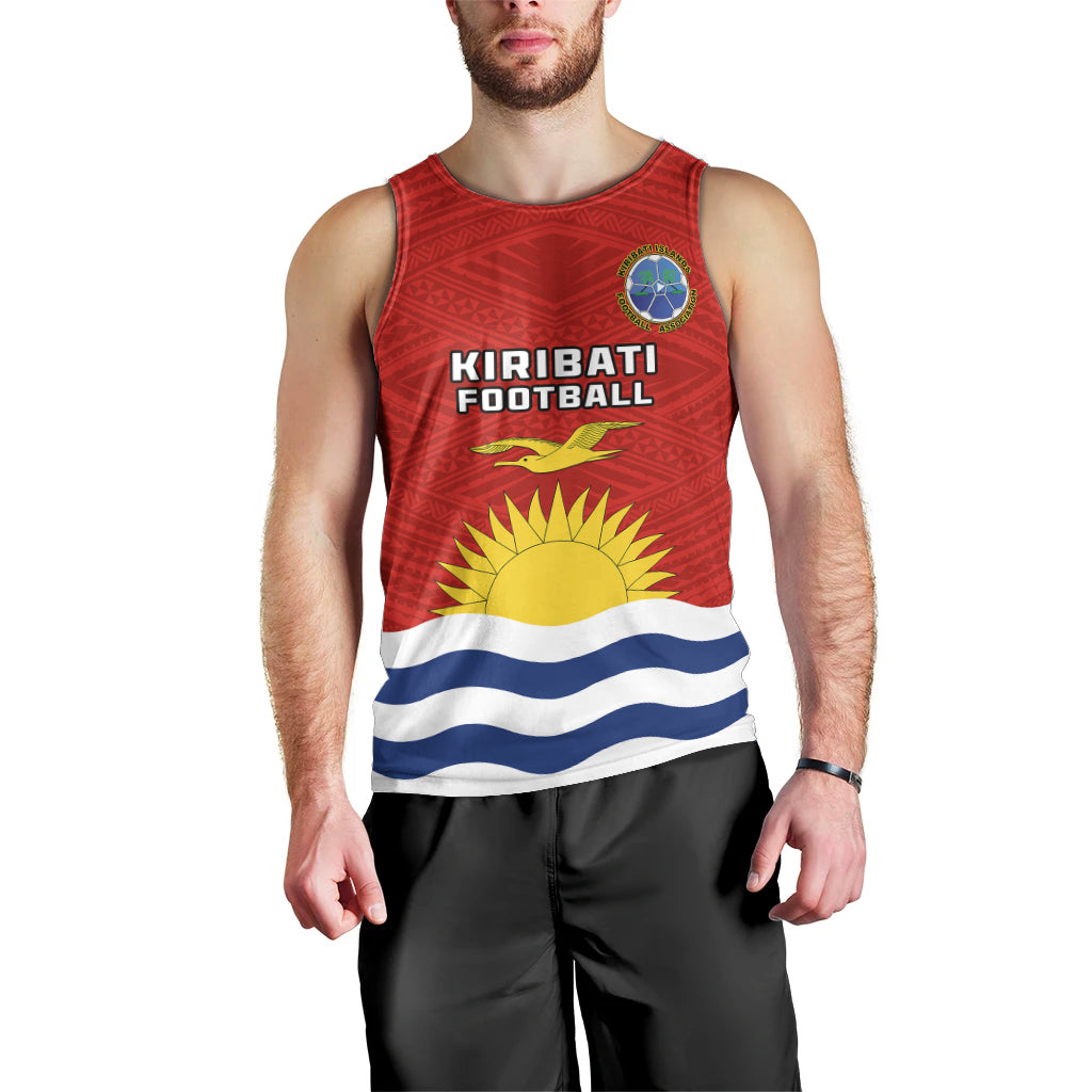 Kiribati Football Men Tank Top Polynesian Pattern Mix Kiribatian Flag LT14 - Polynesian Pride