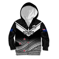 Aotearoa Football Kid Hoodie Go New Zealand Maori Fern Pattern LT14 - Polynesian Pride