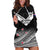 Personalised Aotearoa Football Hoodie Dress Go New Zealand Maori Fern Pattern LT14 Black - Polynesian Pride