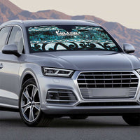 Kia Ora New Zealand Auto Sun Shade Aotearoa Proud Maori Paua Shell Silver Fern - Polynesian Pride