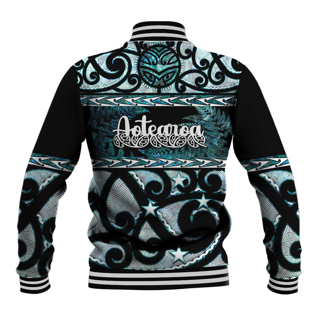 Kia Ora New Zealand Baseball Jacket Aotearoa Proud Maori Paua Shell Silver Fern LT14 - Polynesian Pride