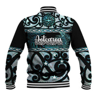 Kia Ora New Zealand Baseball Jacket Aotearoa Proud Maori Paua Shell Silver Fern LT14 - Polynesian Pride
