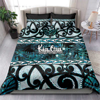 Kia Ora New Zealand Bedding Set Aotearoa Proud Maori Paua Shell Silver Fern - Polynesian Pride
