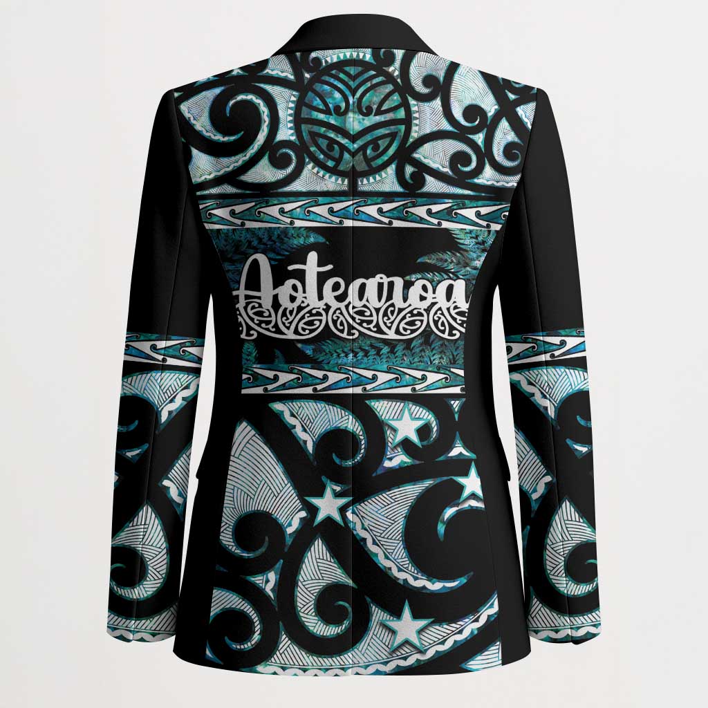 Kia Ora New Zealand Blazer Aotearoa Proud Maori Paua Shell Silver Fern - Polynesian Pride