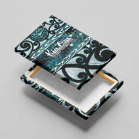 Kia Ora New Zealand Canvas Wall Art Aotearoa Proud Maori Paua Shell Silver Fern LT14 - Polynesian Pride