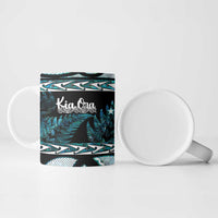 Kia Ora New Zealand Ceramic Mug Aotearoa Proud Maori Paua Shell Silver Fern - Polynesian Pride